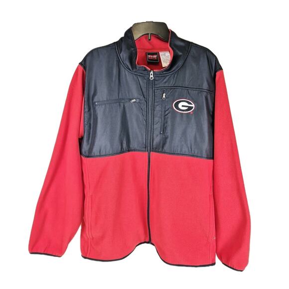 Genuine Stuff Georgia Bulldogs Red/Black Full Zip Pockets Size XXL - Picture 1 of 9